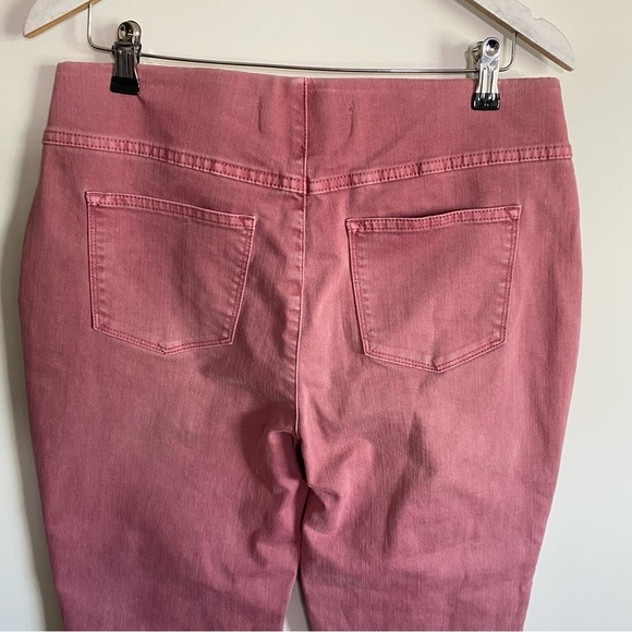 SOFT SURROUNDINGS Ultimate Denim Jacinto Cropped Pink Pull On Jeans Medium - Picture 9 of 10